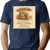Honey Wisdom T-Shirt - Retro Graphic Tee for Men & Women - Navy