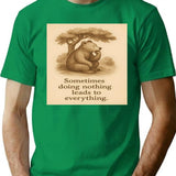 Honey Wisdom T-Shirt - Retro Graphic Tee for Men & Women - Green