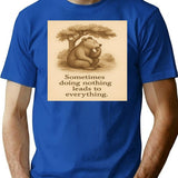 Honey Wisdom T-Shirt - Retro Graphic Tee for Men & Women - Blue