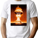 Hope Nuclear Explosion T-Shirt - Retro Graphic Tee for Men & Women - White