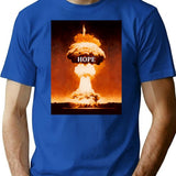 Hope Nuclear Explosion T-Shirt - Retro Graphic Tee for Men & Women - Blue