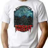 Horror Fan Fright Night 1985 T-Shirt - Retro Graphic Tee for Men & Women - White