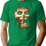 Horror Movie Dead Silence 2007 T-Shirt - Retro Graphic Tee for Men & Women - Green