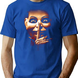 Horror Movie Dead Silence 2007 T-Shirt - Retro Graphic Tee for Men & Women - Blue