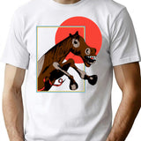 Horse T-Shirt - Retro Graphic Tee for Men & Women - White