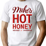 Hot Honey T-Shirt - Retro Graphic Tee for Men & Women - White