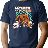 House Tiger T-Shirt - Retro Graphic Tee for Men & Women - Navy
