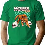 House Tiger T-Shirt - Retro Graphic Tee for Men & Women - Green