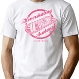 Hoverskating Academy T-Shirt - Retro Graphic Tee for Men & Women - White