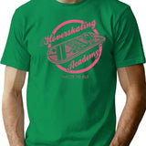 Hoverskating Academy T-Shirt - Retro Graphic Tee for Men & Women - Green