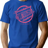 Hoverskating Academy T-Shirt - Retro Graphic Tee for Men & Women - Blue