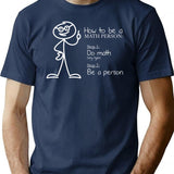 How To Be A Math Person Math Teacher Gifts Ideas T-Shirt - Navy