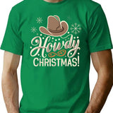 Howdy Western Christmas T-Shirt - Retro Graphic Tee for Men & Women - Green