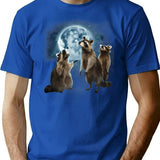 Howling At The Moon Shirt - Funny Raccoon Shirt - Raccoon T-Shirt - Blue