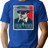 Hst- Freak Power T-Shirt - Retro Graphic Tee for Men & Women - Blue
