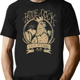 Huge Cock T-Shirt - Retro Graphic Tee for Men & Women - Black
