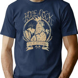 Huge Cock T-Shirt - Retro Graphic Tee for Men & Women - Navy