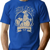 Huge Cock T-Shirt - Retro Graphic Tee for Men & Women - Blue
