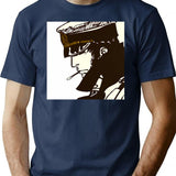 Hugo Pratt Tributte T-Shirt - Retro Graphic Tee for Men & Women - Navy