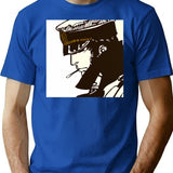 Hugo Pratt Tributte T-Shirt - Retro Graphic Tee for Men & Women - Blue