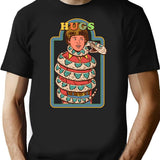 Hugsss T-Shirt - Retro Graphic Tee for Men & Women - Black