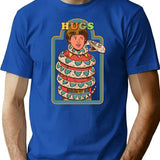 Hugsss T-Shirt - Retro Graphic Tee for Men & Women - Blue