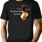 Hula Dancer Hawaiian Language Happiness Is Hula T-Shirt - Black