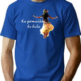 Hula Dancer Hawaiian Language Happiness Is Hula T-Shirt - Blue