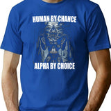 Human By Chance Alpha By Choice T-Shirt - Blue