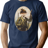 Hunting Season T-Shirt - Retro Graphic Tee for Men & Women - Navy
