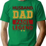 Husband Dad Padel Legend Funny Padel Tennis Gift T-Shirt - Green