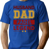 Husband Dad Padel Legend Funny Padel Tennis Gift T-Shirt - Blue