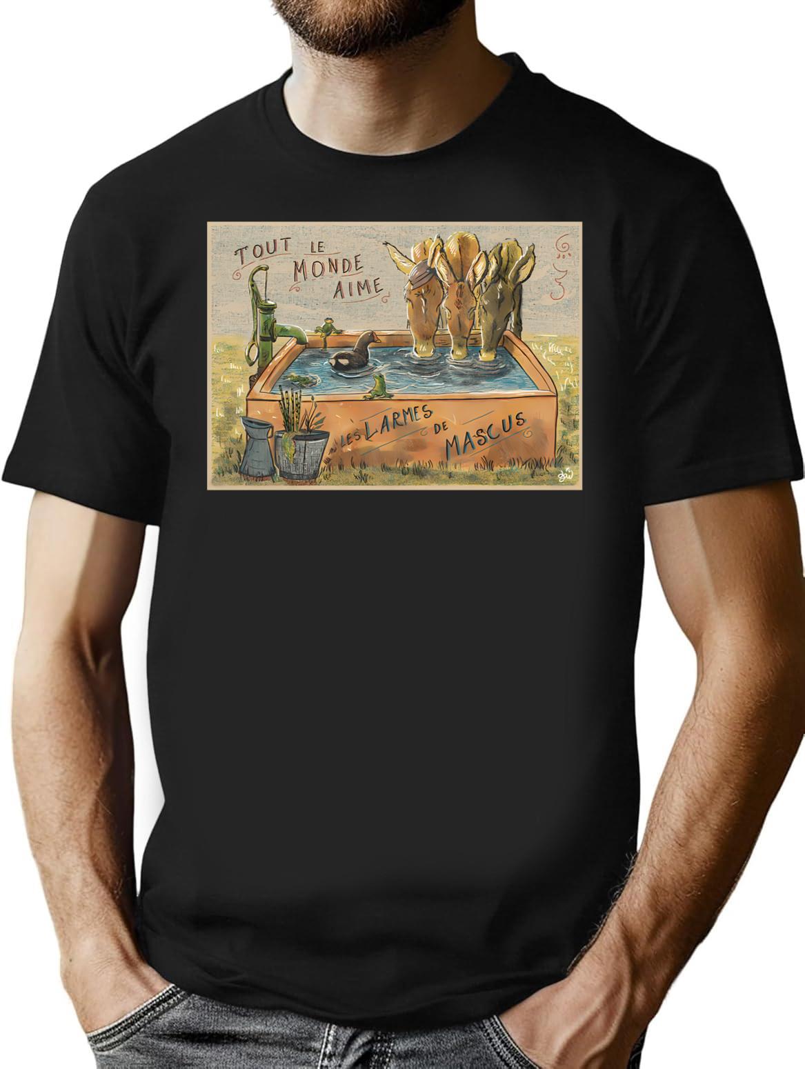 Hydrate Yourself (french Version) T-Shirt - Retro Graphic Tee for Men & Women - Black