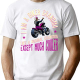 I Am A Biker Grandma Motorcyle Riding Gift For Women Premium Design T-Shirt - White