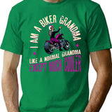 I Am A Biker Grandma Motorcyle Riding Gift For Women Premium Design T-Shirt - Green