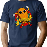 I Am Dead Inside Coffin Character T-Shirt - Navy