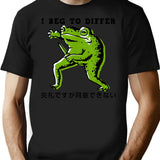 I Beg To Differ Frog Japanese T-Shirt - Black