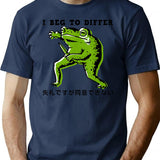 I Beg To Differ Frog Japanese T-Shirt - Navy