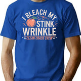 I Bleach My Stink Wrinkle T-Shirt - Retro Graphic Tee for Men & Women - Blue