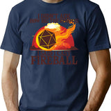 I Didn't Ask How Big The Room Is I Said I Cast Fireball Vintage T-Shirt - Navy