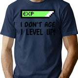 I Dont Age I Level Up T-Shirt - Navy