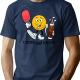 I Drink And Drive T-Shirt - Retro Graphic Tee for Men & Women - Navy