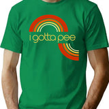 I Gotta Pee T-Shirt - Retro Graphic Tee for Men & Women - Green