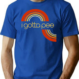 I Gotta Pee T-Shirt - Retro Graphic Tee for Men & Women - Blue