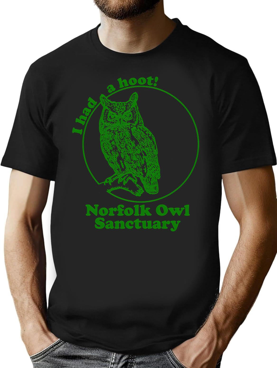 I Had A Hoot At Norfolk Owl Sanctuary T-Shirt - Black