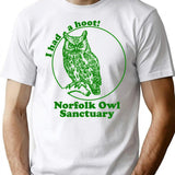 I Had A Hoot At Norfolk Owl Sanctuary T-Shirt - White
