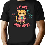 I Hate Mondays T-Shirt - Retro Graphic Tee for Men & Women - Black