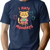 I Hate Mondays T-Shirt - Retro Graphic Tee for Men & Women - Navy