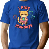 I Hate Mondays T-Shirt - Retro Graphic Tee for Men & Women - Blue