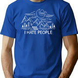 I Hate People Camping Outdoors Sarcastic Tee Gift - Blue